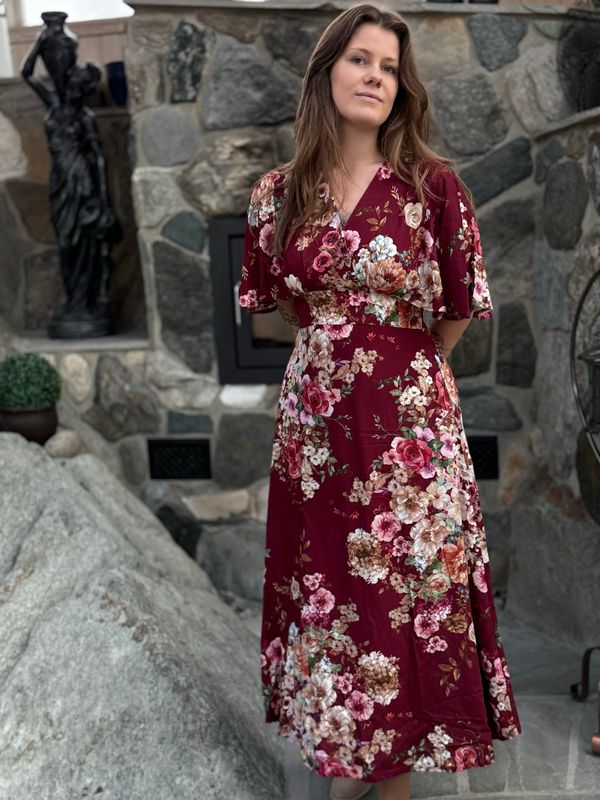 Pernille kjole bordaux