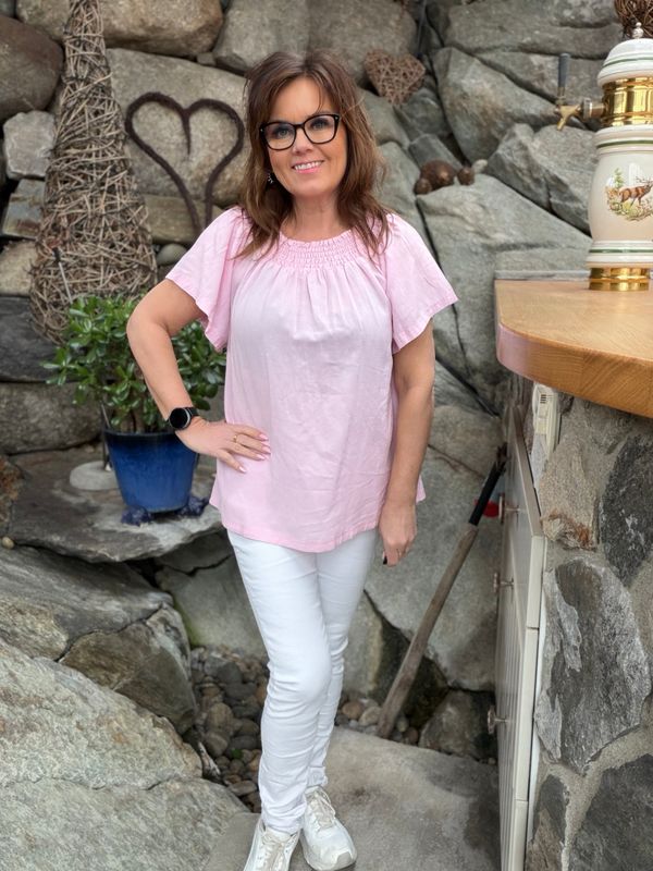 Vicky smock bluse rosa