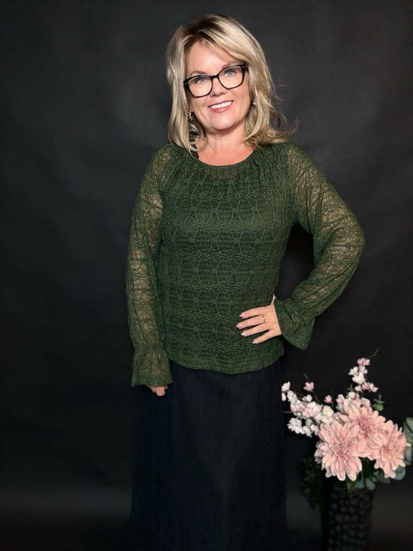 Ibena bluse kombu green