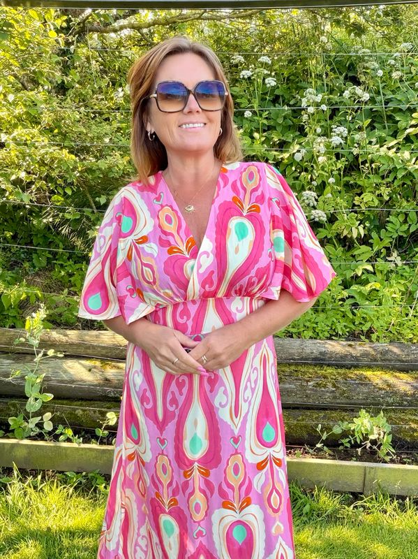 PERNILLE ROSE KJOLE bright rose