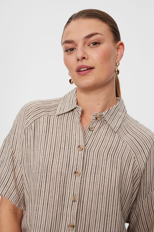 Lavara skjorte  Moonbeam w. Black