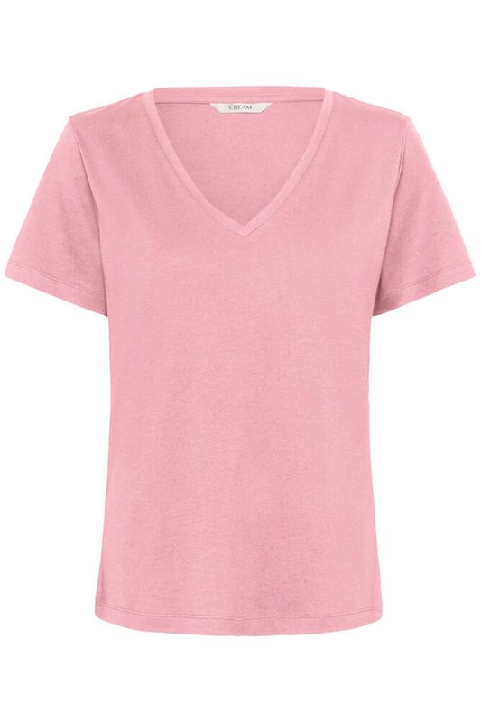 Naia Deep V-neck T-Shirt Pink