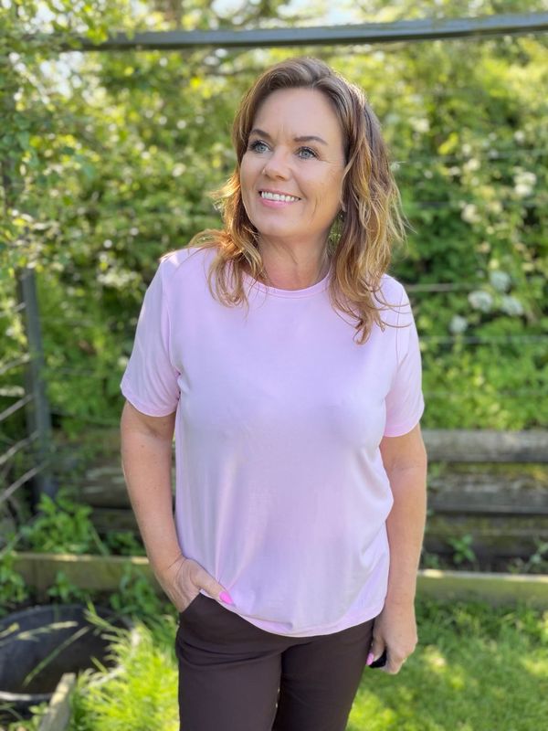 Soft basic t- shirt rosa 
