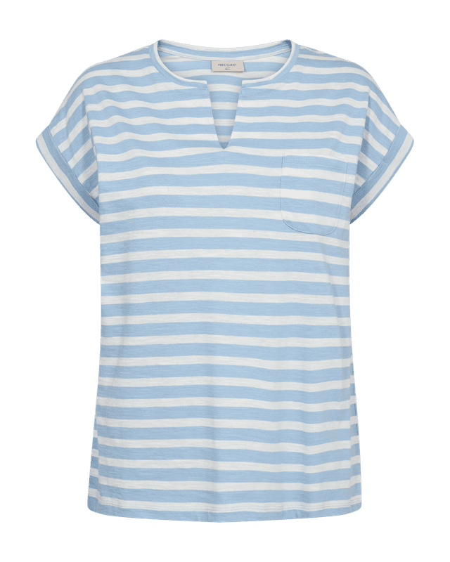Viva t-shirt striper lys blå
