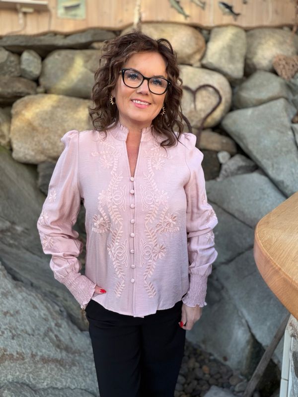 Vanessa emb shirt rosa