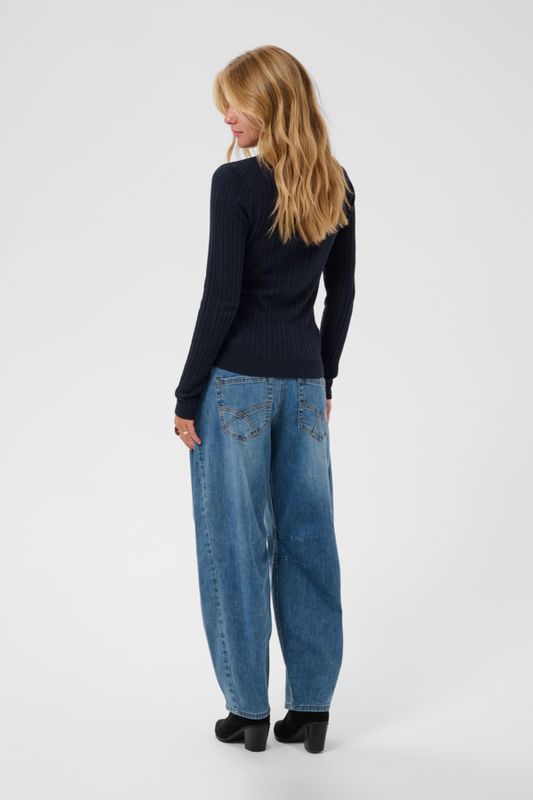 Peloa Knit blouse mørk blå