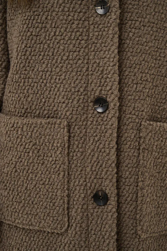Ferddy wool coat walnut