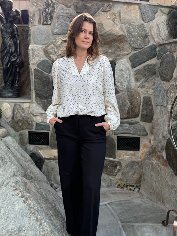 Solveig wide bukse sort