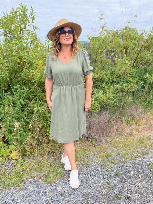 Lava dress Deep lichten green
