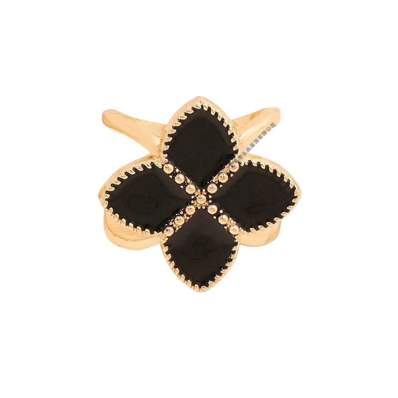 Skjerf ring blomst sort