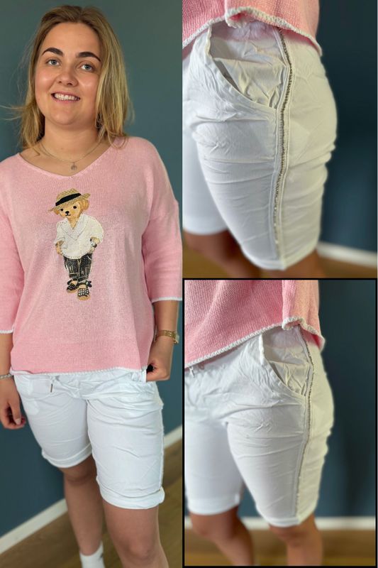 Magic shorts diamond hvit