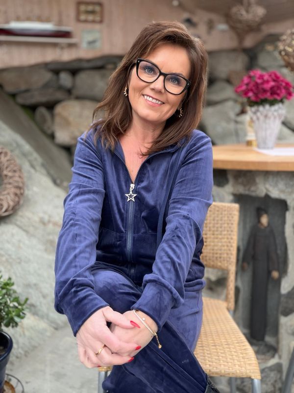 Velourdress med glidelås navy