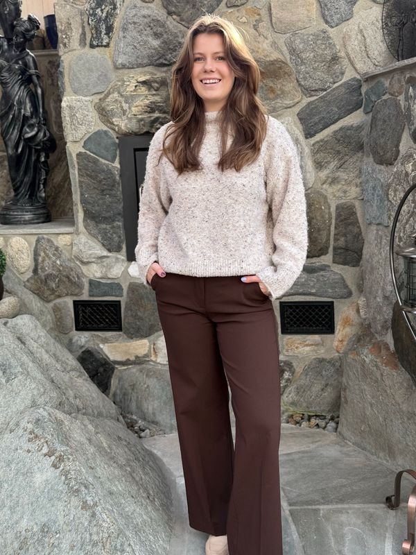 Solveig wide bukse brun