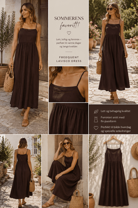 Hovedbilde ANDREA Kjole – Coffee Bean
