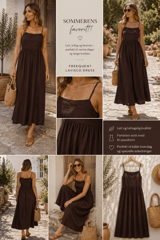 ANDREA Kjole – Coffee Bean