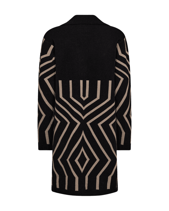 Claura cardigan Black w. Simply Taupe