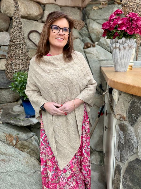 Poncho med glitter