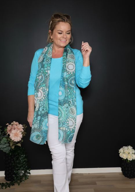 Hovedbilde Skjerf turkis sirkel 