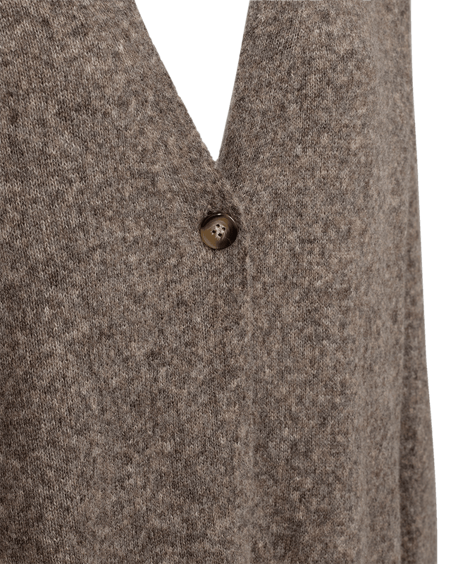 Alpa Long Cardigan fra Freequent Morel