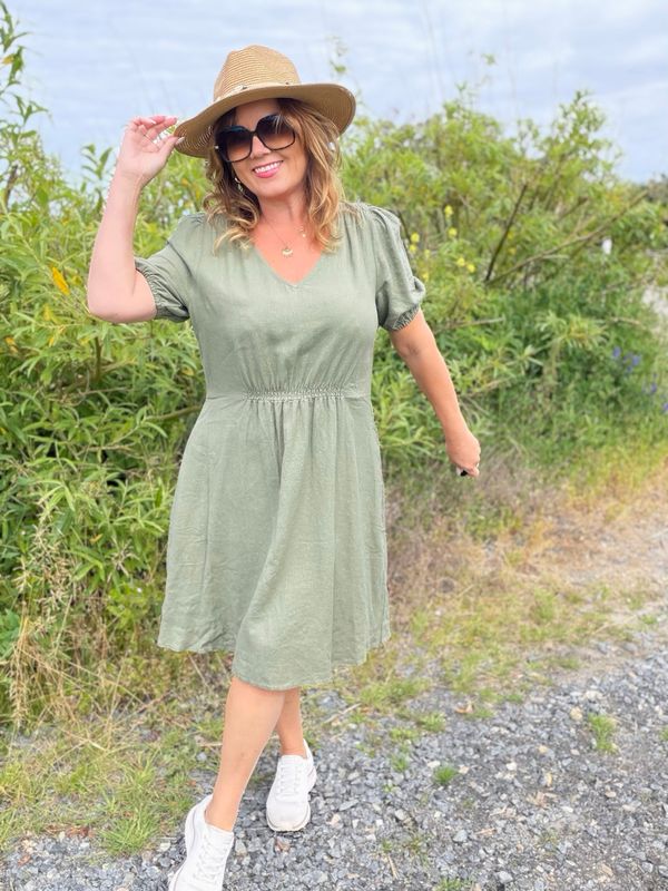 Lava dress Deep lichten green