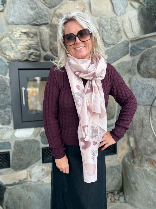 Skjerf11 rosa hjerter