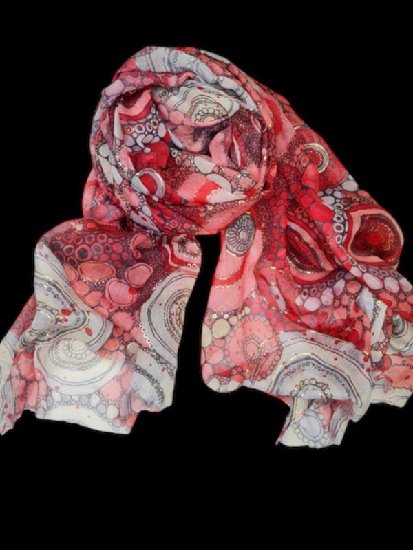 Skjerf  light - red 112715