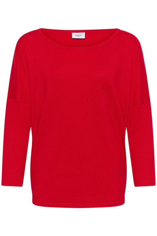 MilaSZ R-Neck Pullover True Red - Red