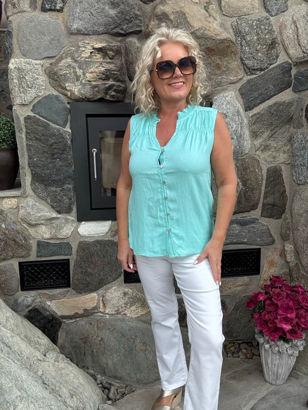 Ally blouse aqua